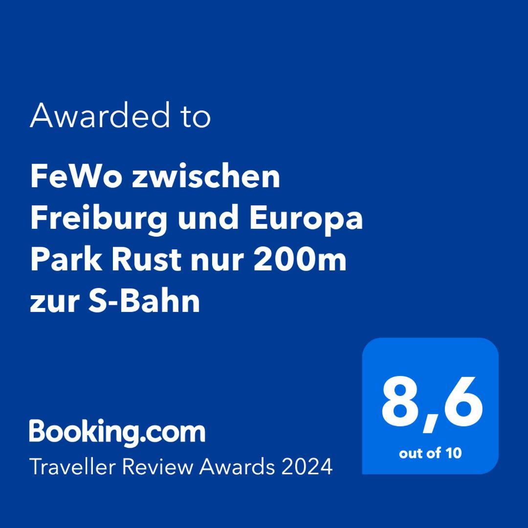 Fewo Zwischen Freiburg Und Europa Park Rust Nur 200M Zur S-Bahn Bahlingen  Zewnętrze zdjęcie
